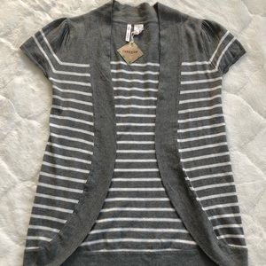 Black Crimson NY Striped Cardigan
